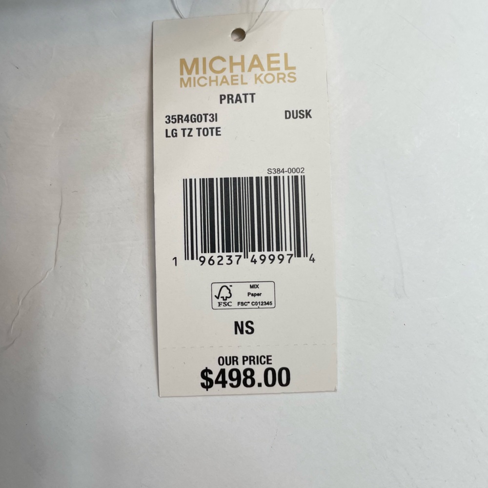 Michael Kors Pratt Large Logo Top Zip Tote Shoulder Bag Dusk $498 - Picture 3 of 16